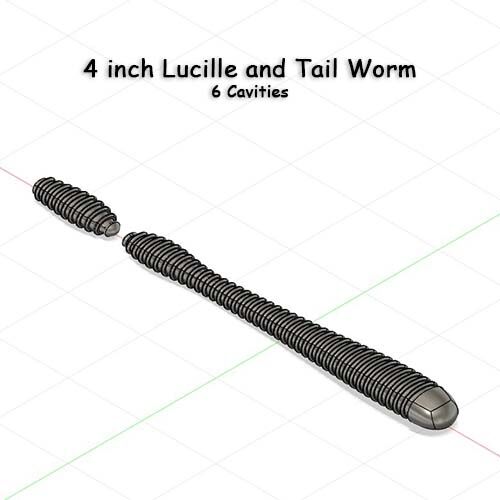 4 in Lucille Mold 6 cavities and tail mold