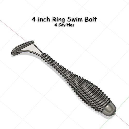 4 in Ring Swim Bait - 4 individual Cavity Mold