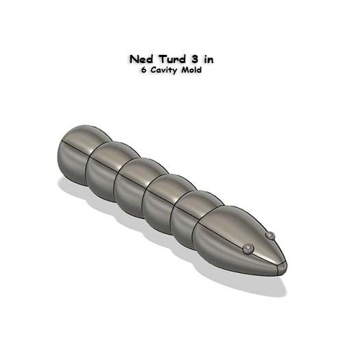 Ned Turd 2.7 in - 6 Cavity Mold