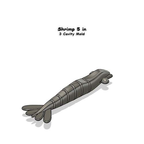 Shrimp 5 in - 3 Cavity Mold