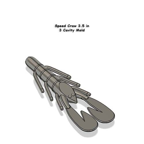 Speed Craw 3.5 in - 3 Cavity Mold