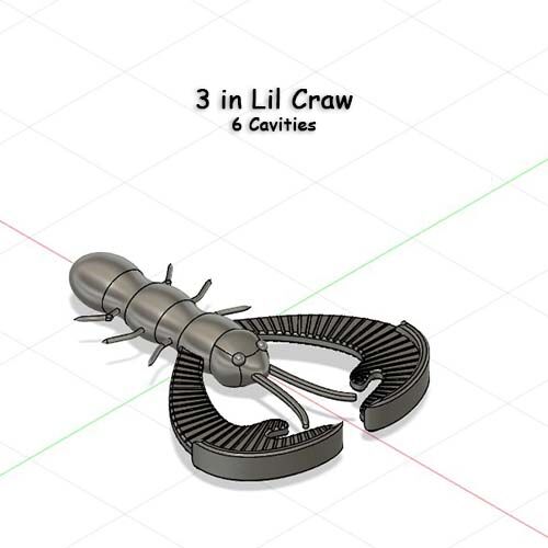 3 in Lil Craw - 3 Cavity Mold