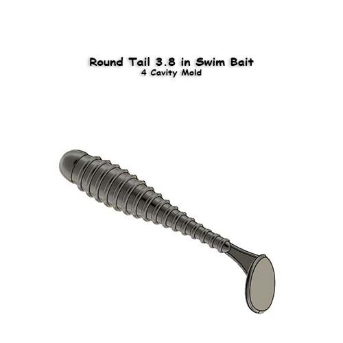 Round Tail Swim Bait - 3.8 in - 4 Cavity