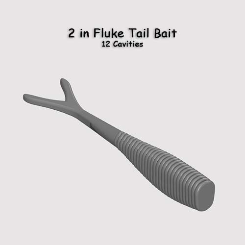 2 in Fluke V-Tail - 12 Cavity Mold