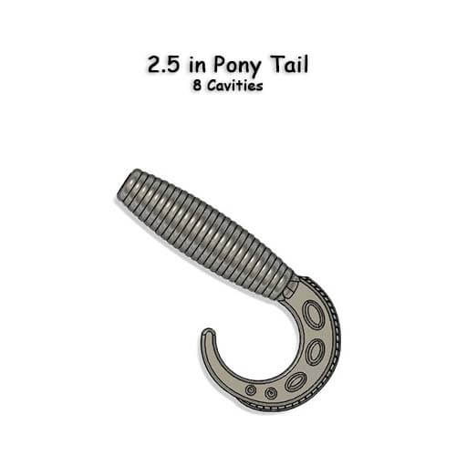 2.5 in Pony Tail Mold - 8 Cavities