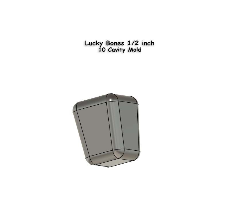Luck Bones 1/2 in Mold with 10 Cavities